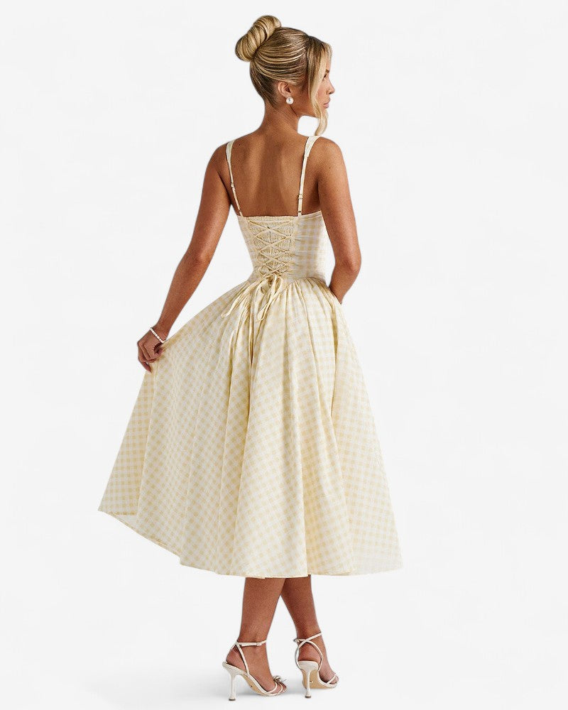 MONDEA | STRUCTURED GINGHAM DRESS