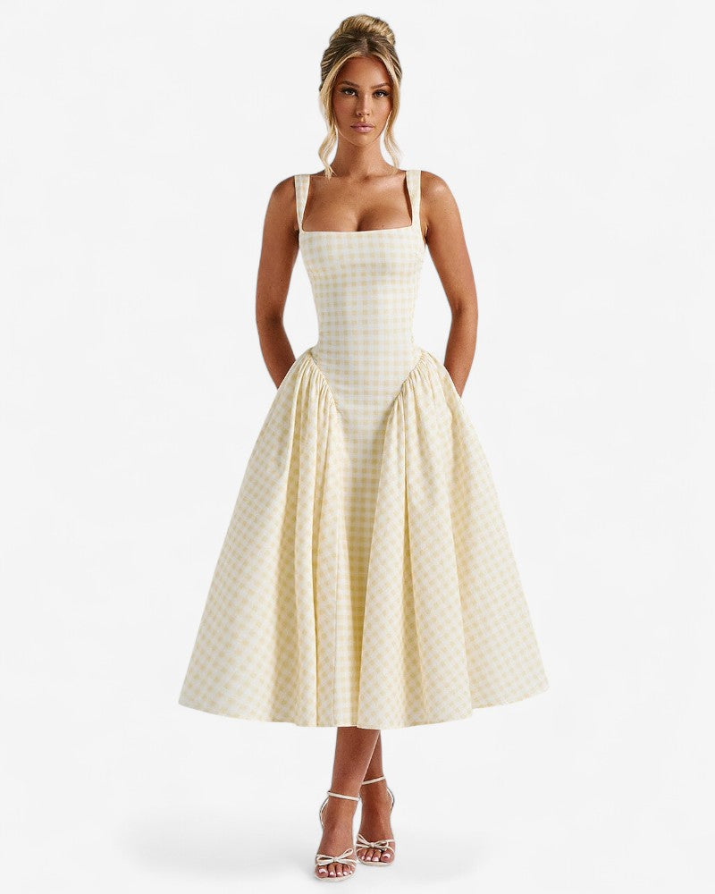 MONDEA | STRUCTURED GINGHAM DRESS
