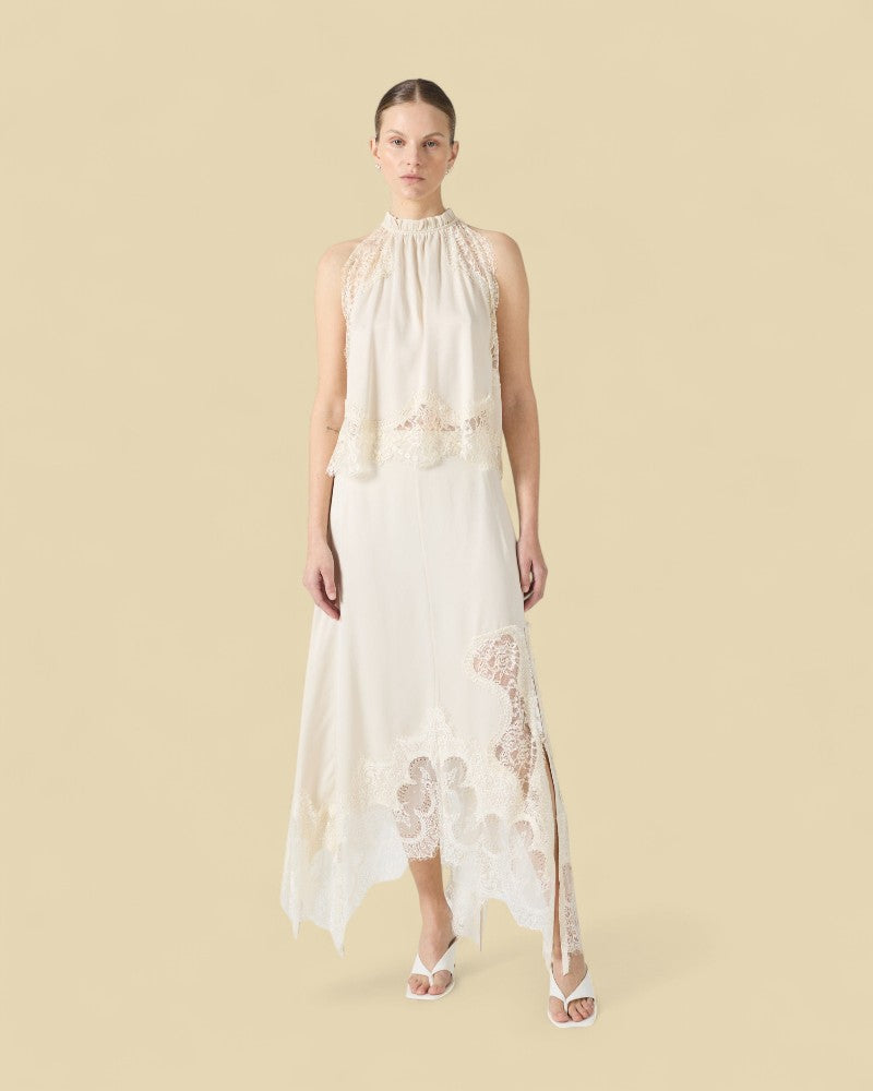 MARÉLLE | SHEER LACE HALTER SET