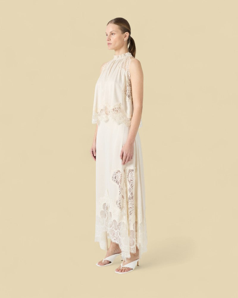 MARÉLLE | SHEER LACE HALTER SET
