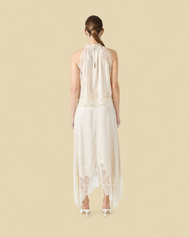 MARÉLLE | SHEER LACE HALTER SET