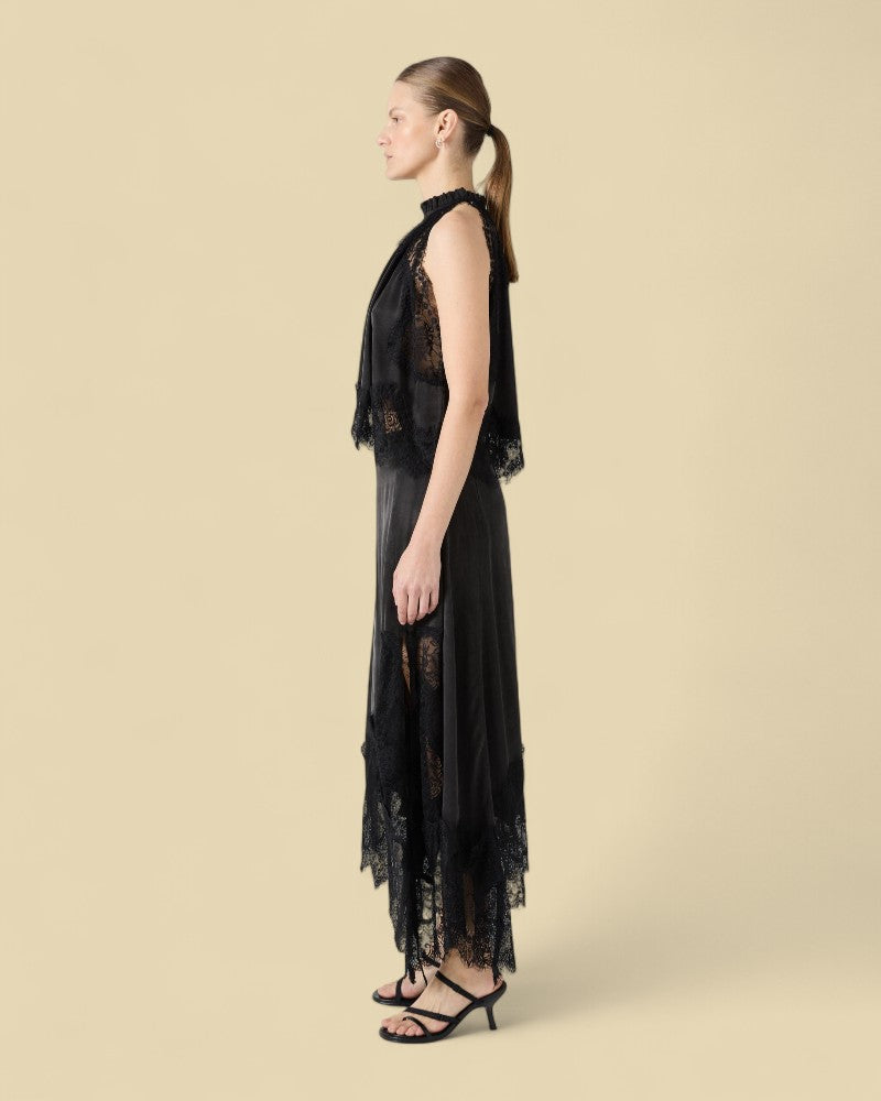 MARÉLLE | SHEER LACE HALTER SET