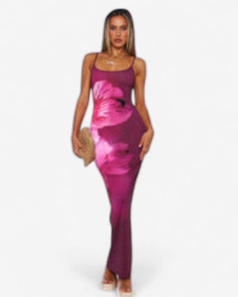 AVALLEN | FLORAL SCULPT DRESS