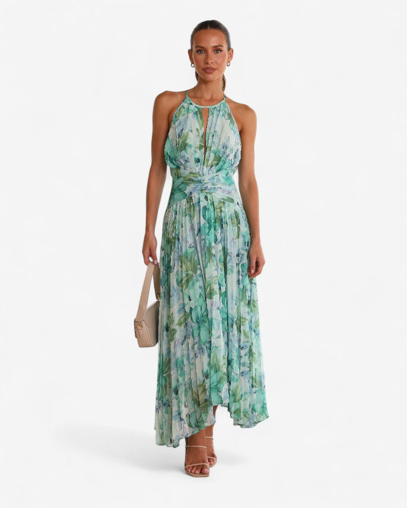 ALESSAVIA | HALTER FLORAL DRESS