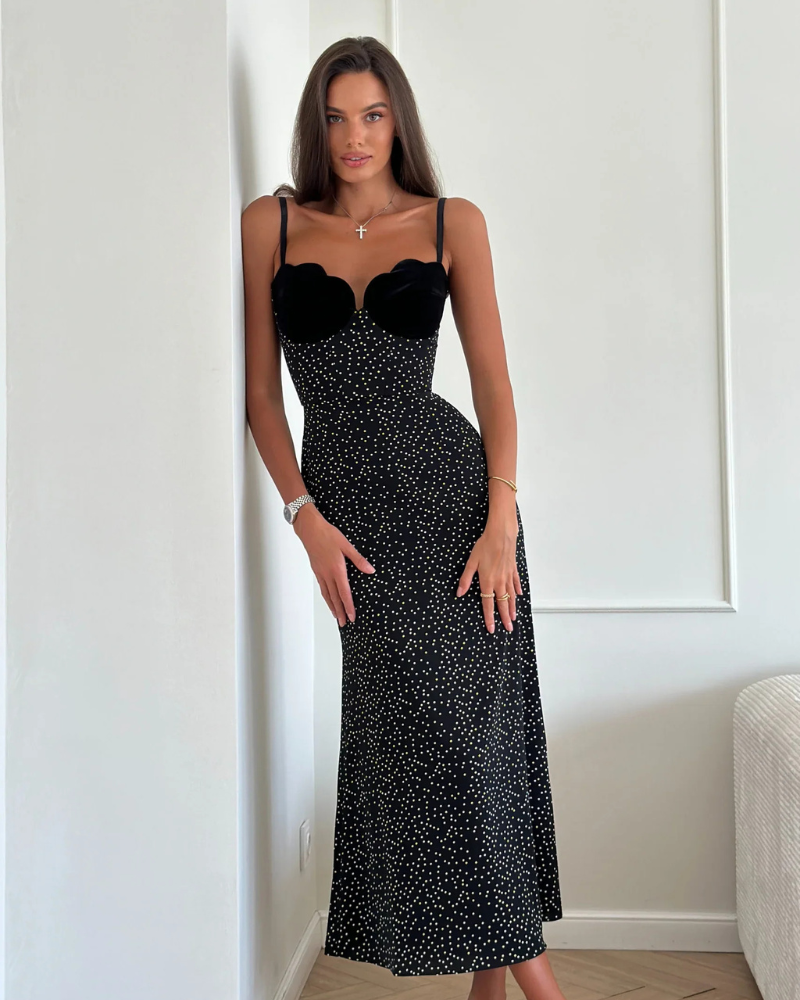 LUNARIA | VELVET BODICE DRESS