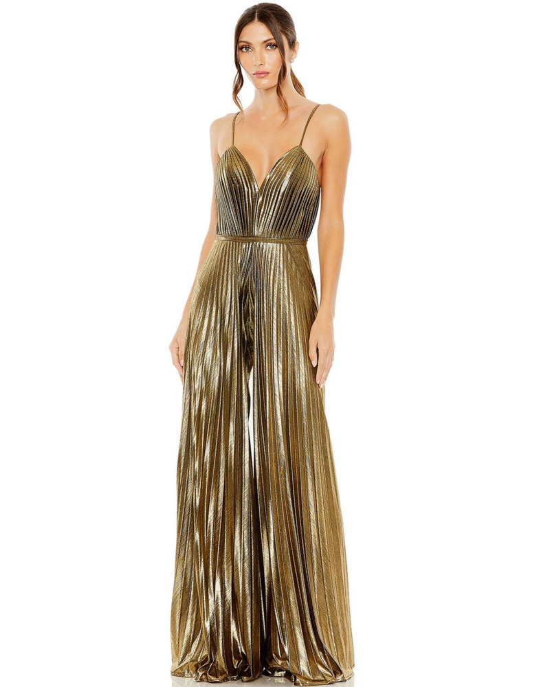 AUREYA | METALLIC GOLD JUMPSUIT