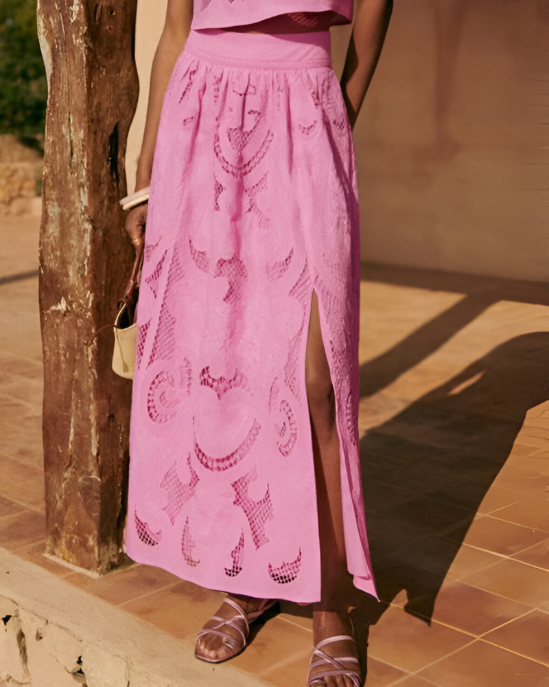 CALYMA | CUTOUT LACE SKIRT