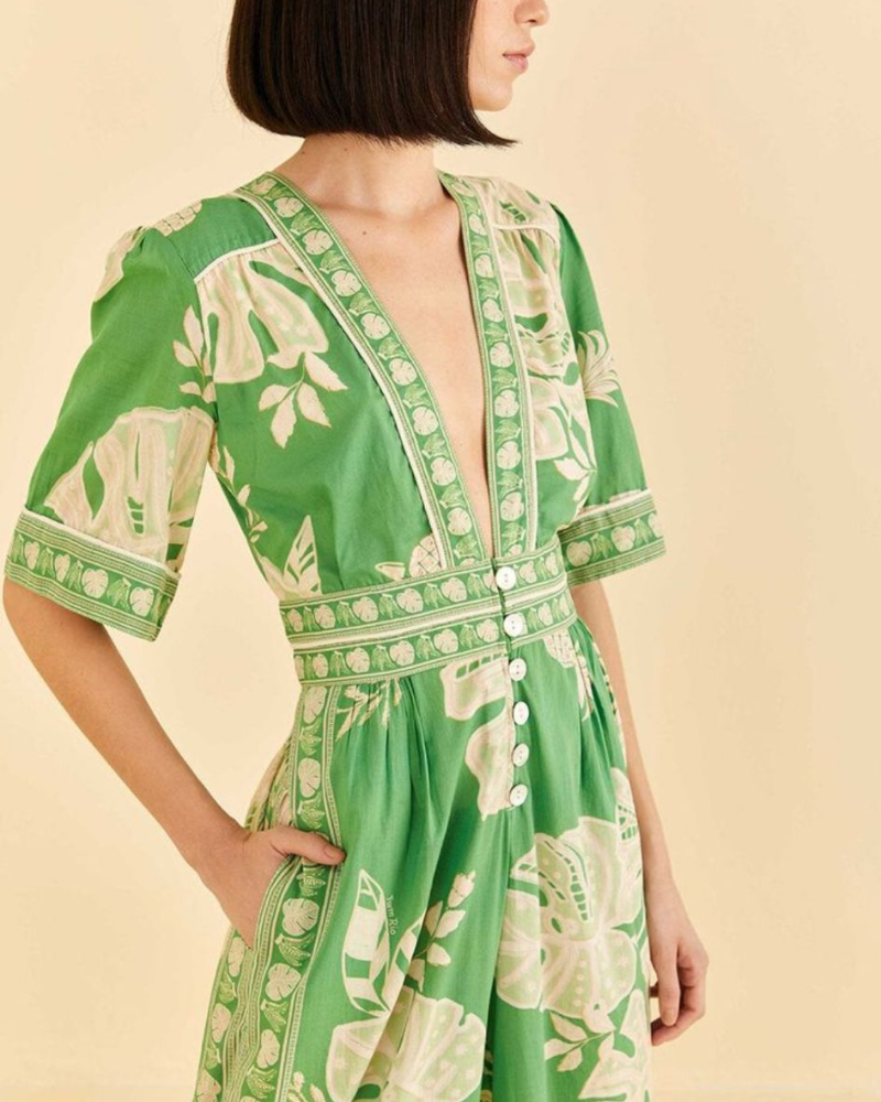 PALMÉA | TROPICAL LEAF JUMPSUIT