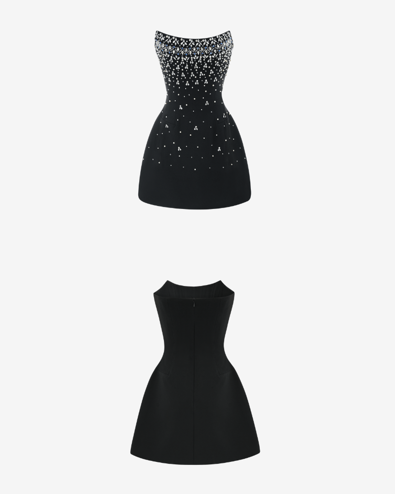LYS | EMBELLISHED STRAPLESS DRESS