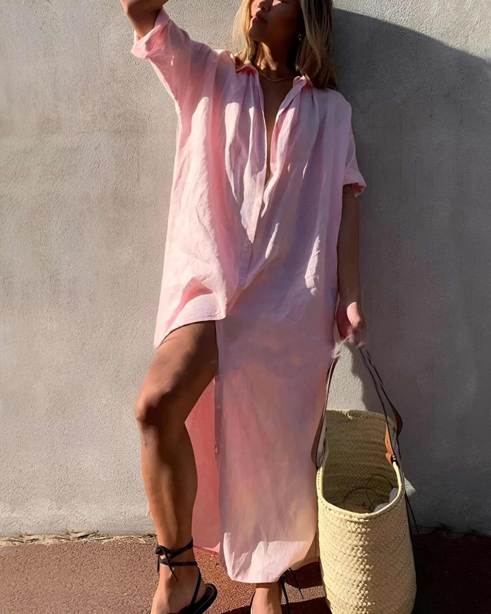 LUNARA | PINKSY SHIRT DRESS