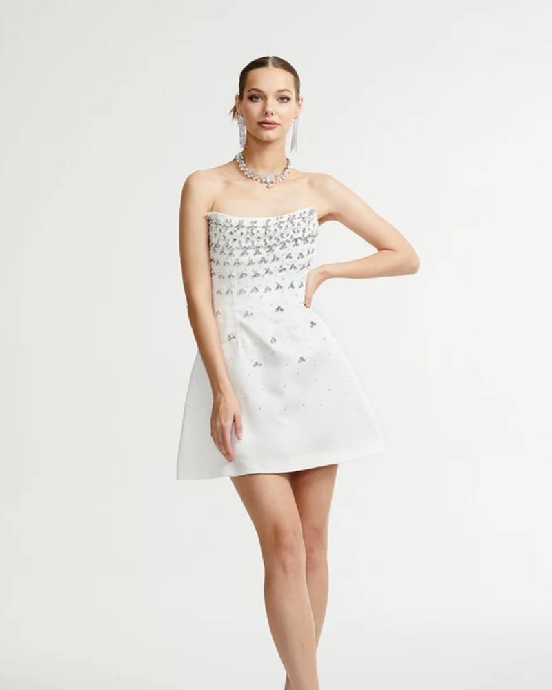 LYS | EMBELLISHED STRAPLESS DRESS