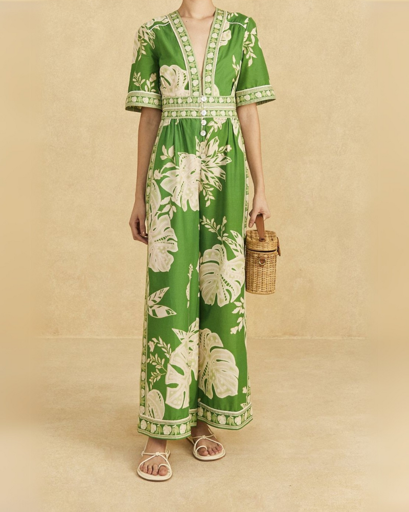 PALMÉA | TROPICAL LEAF JUMPSUIT