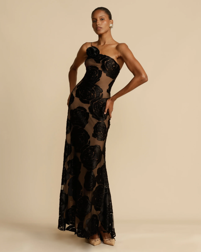SOLAYA | JACQUARD ROSE DRESS