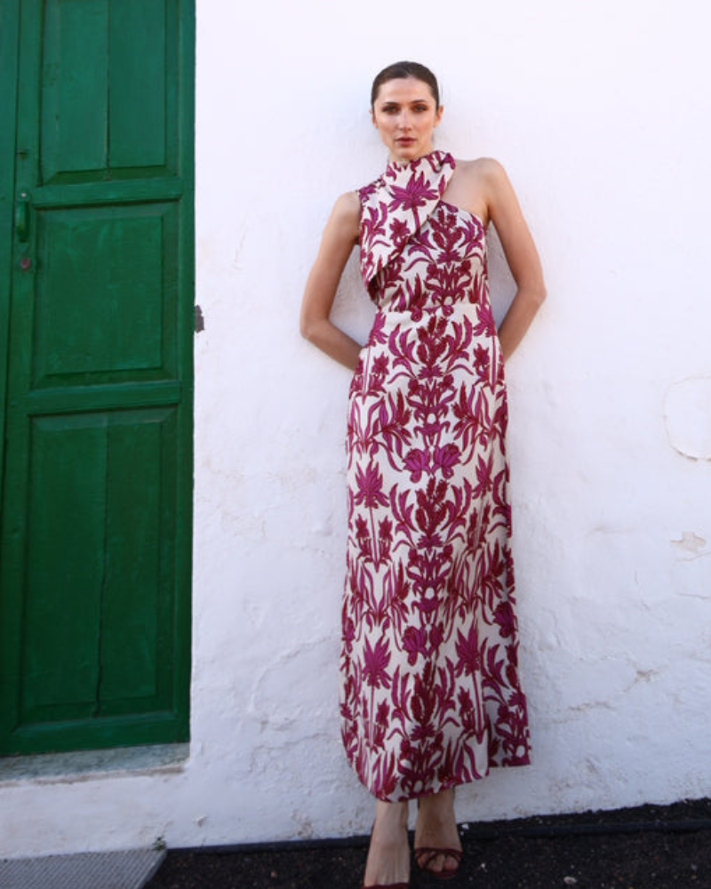 VALENTINA | DRAPE HALTER DRESS