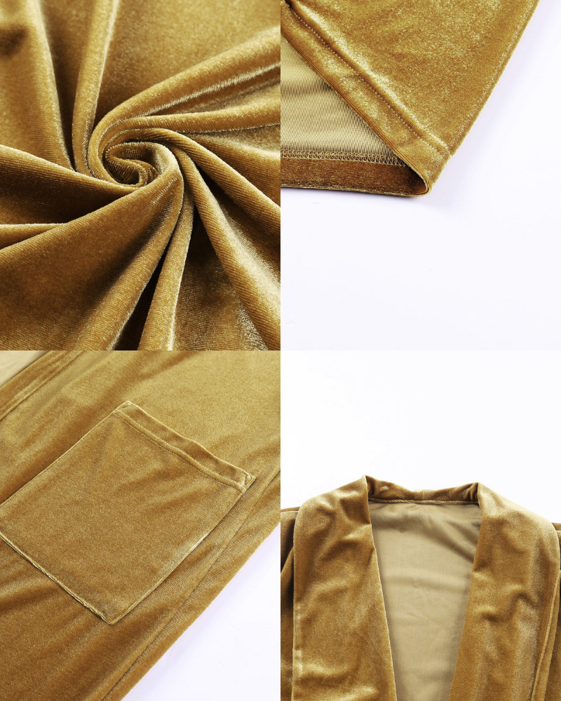 VELVERA | VELVET LONG CARDIGAN