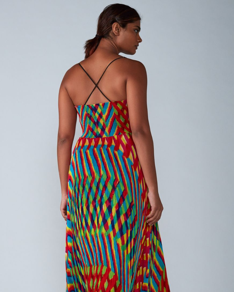 CRISTINA | BUSTIER GEOMETRIC DRESS