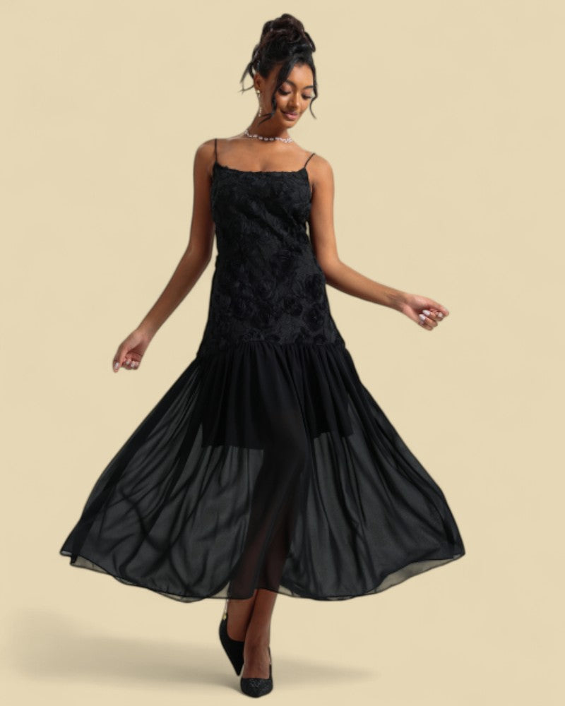 MAELYN | FLORAL TEXTURE DRESS