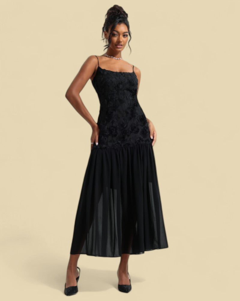 MAELYN | FLORAL TEXTURE DRESS
