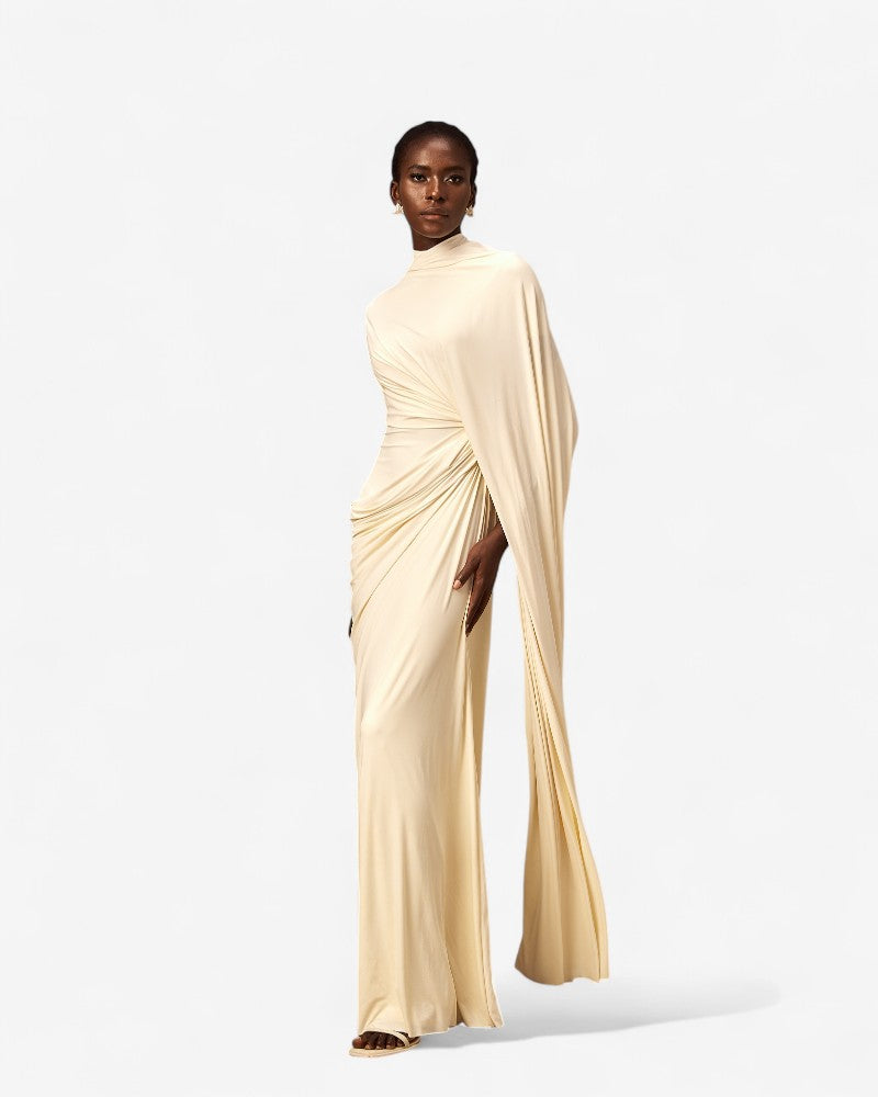 MAREVA | ASYMMETRIC DRAPE DRESS
