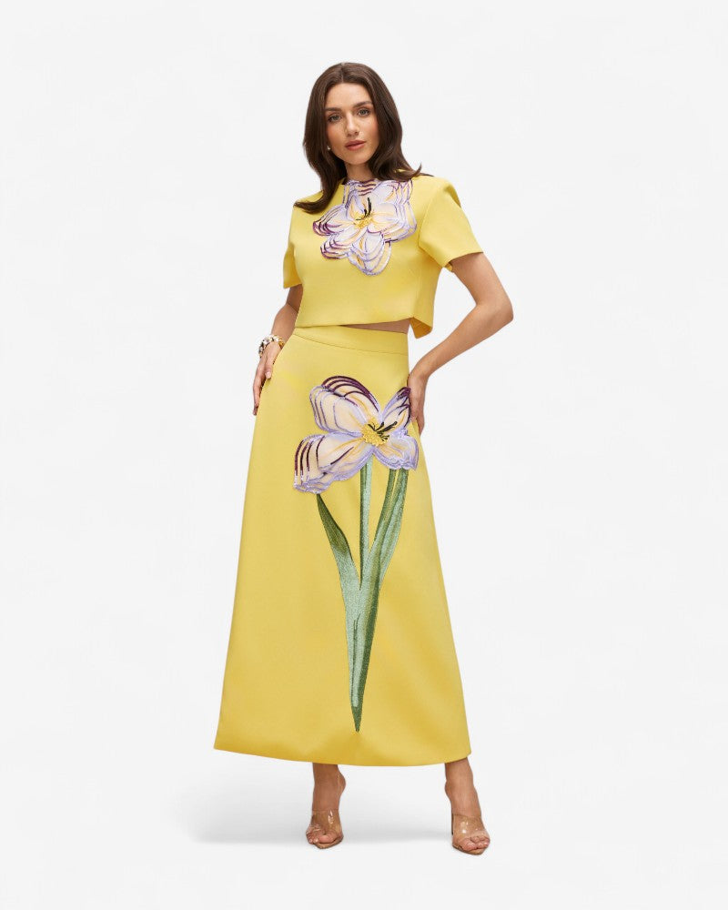 FLORENZA | 3D TOP & SKIRT SET