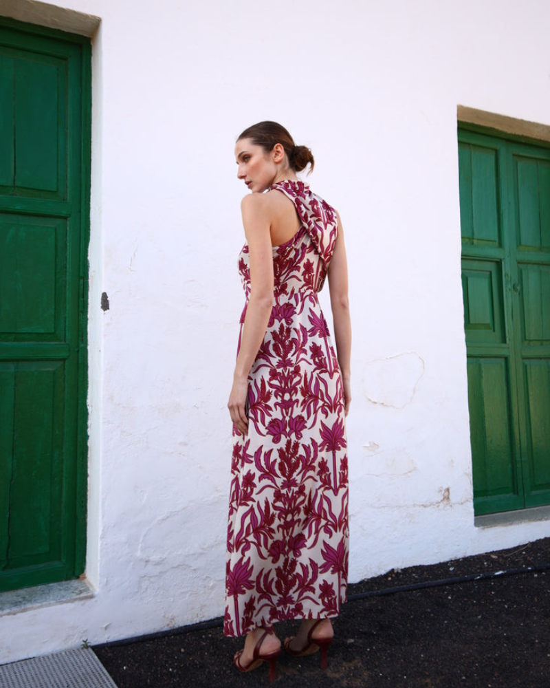 VALENTINA | DRAPE HALTER DRESS