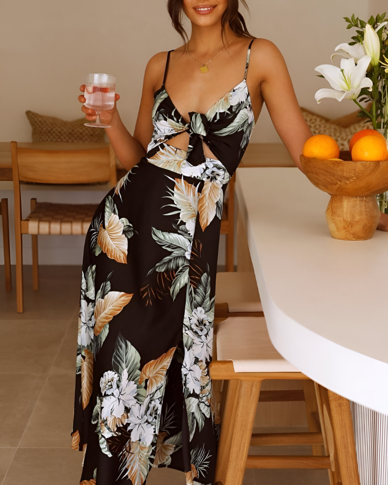 VERDENA | SATIN FLORAL DRESS