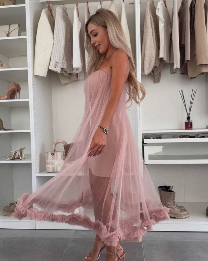 ARLETTE | SHEER MESH DRESS