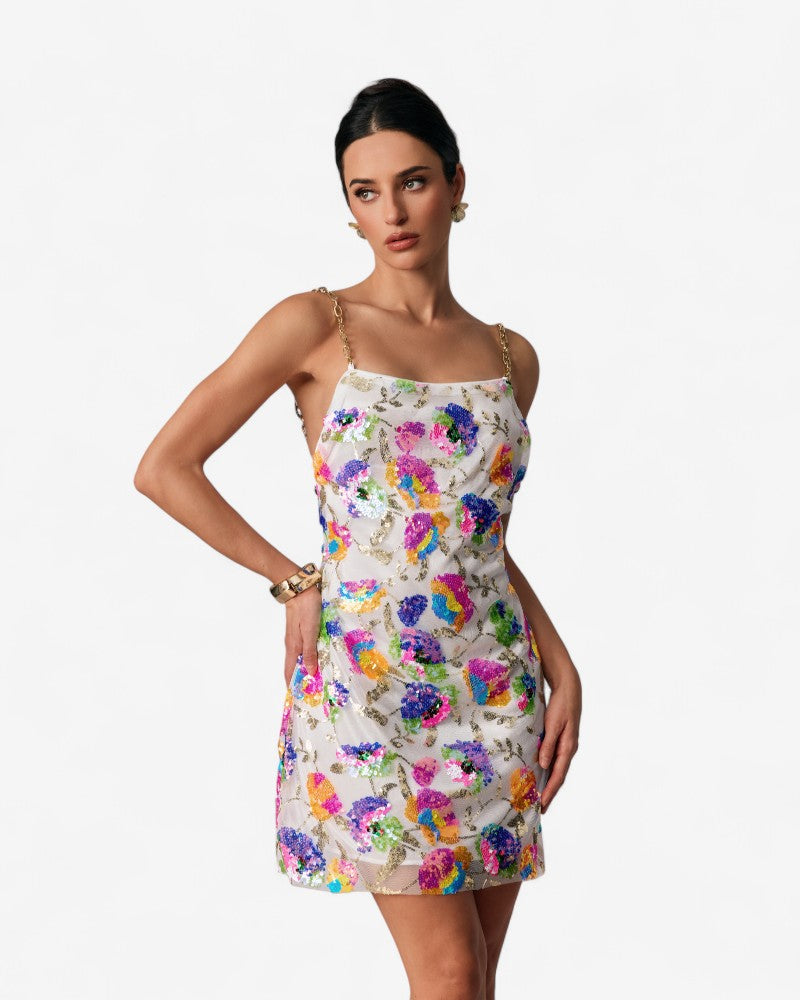 VIRELLA | FLORAL CHAIN STRAP DRESS