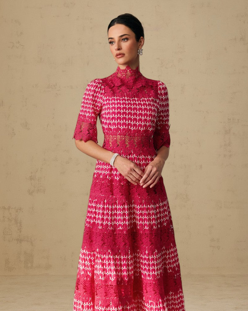 AMAREYA | SCALLOPED LACE DRESS