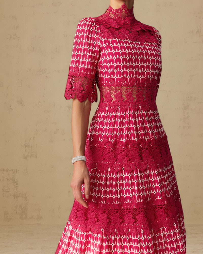 AMAREYA | SCALLOPED LACE DRESS