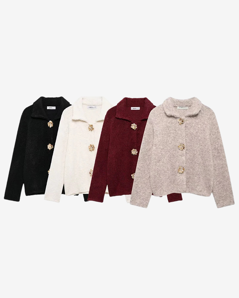 MAELI | FLORAL RESIN CARDIGAN