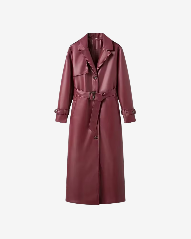 WINEY | BURGUNDY TRENCHCOAT