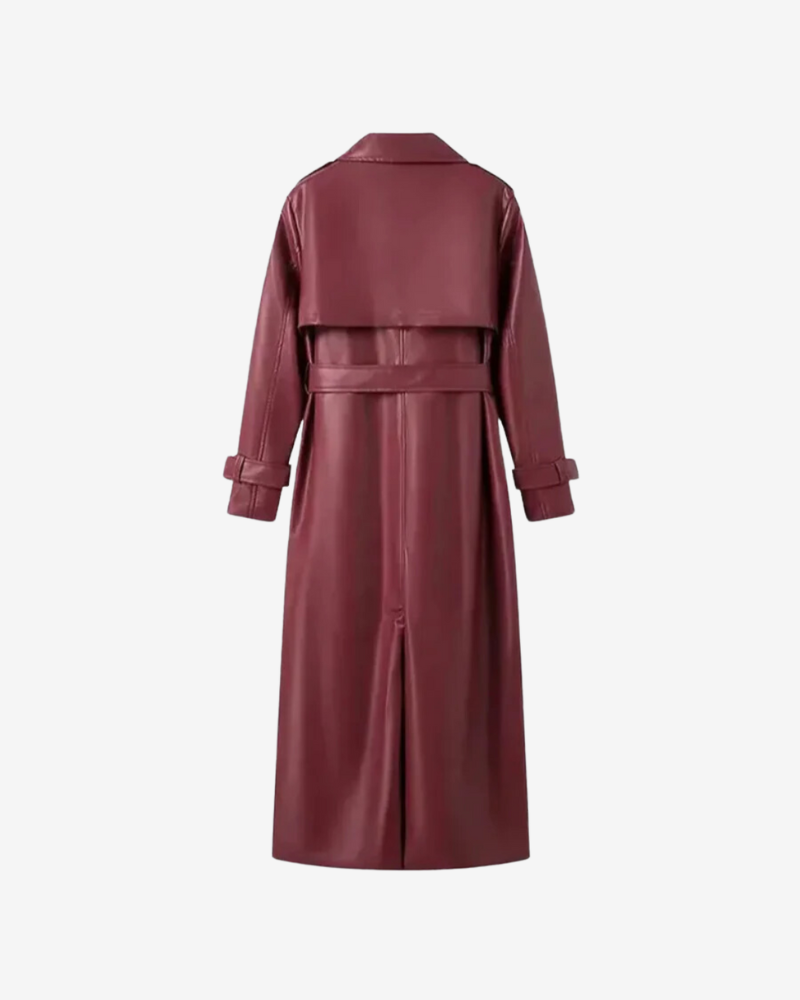 WINEY | BURGUNDY TRENCHCOAT