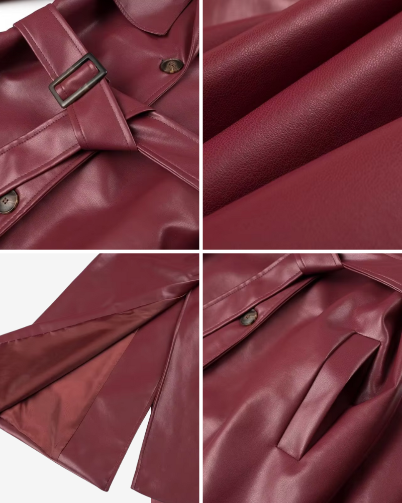 WINEY | BURGUNDY TRENCHCOAT