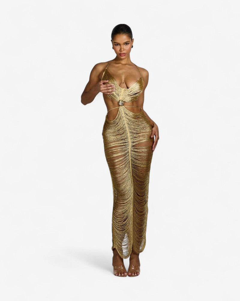 EDNY | FRINGED METALLIC DRESS