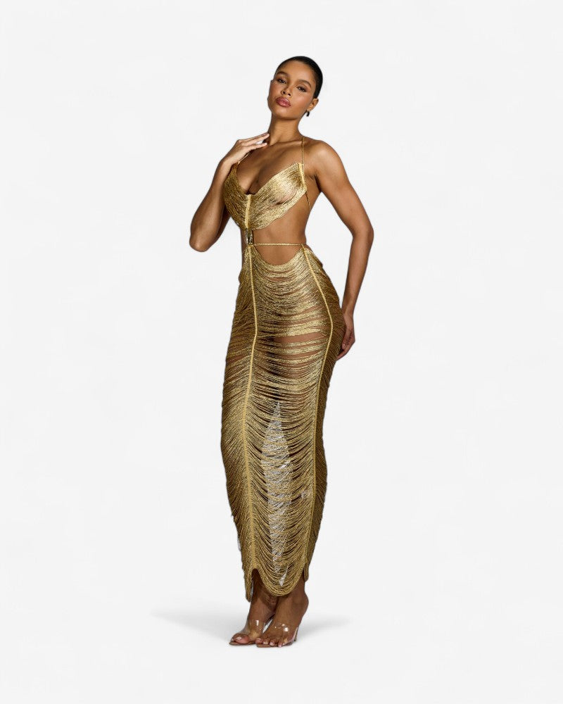 EDNY | FRINGED METALLIC DRESS