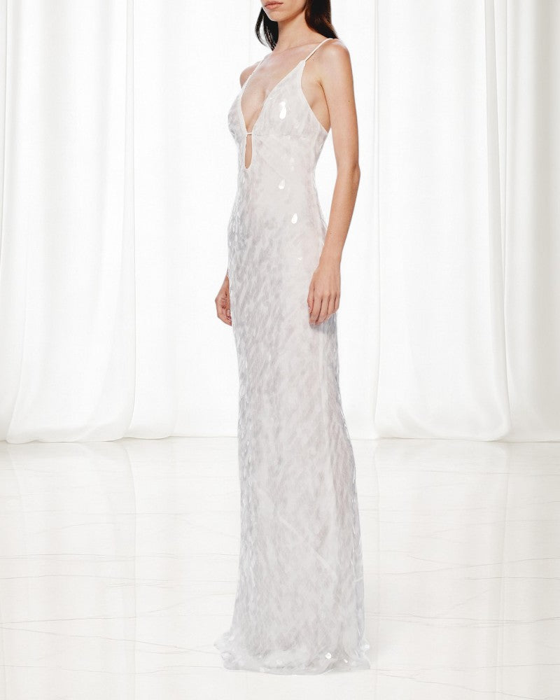 MONTAIA | DEEP V SEQUIN DRESS