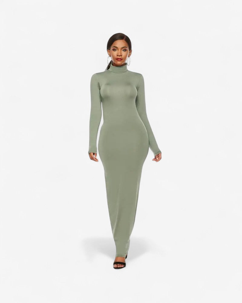 VELLURA | SCULPTING HIGH-NECK DRESS