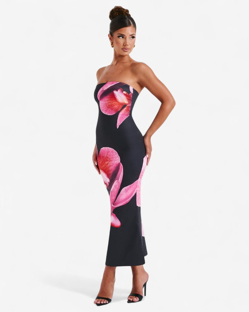 MIRALÈA | GRAPHIC FLORAL DRESS