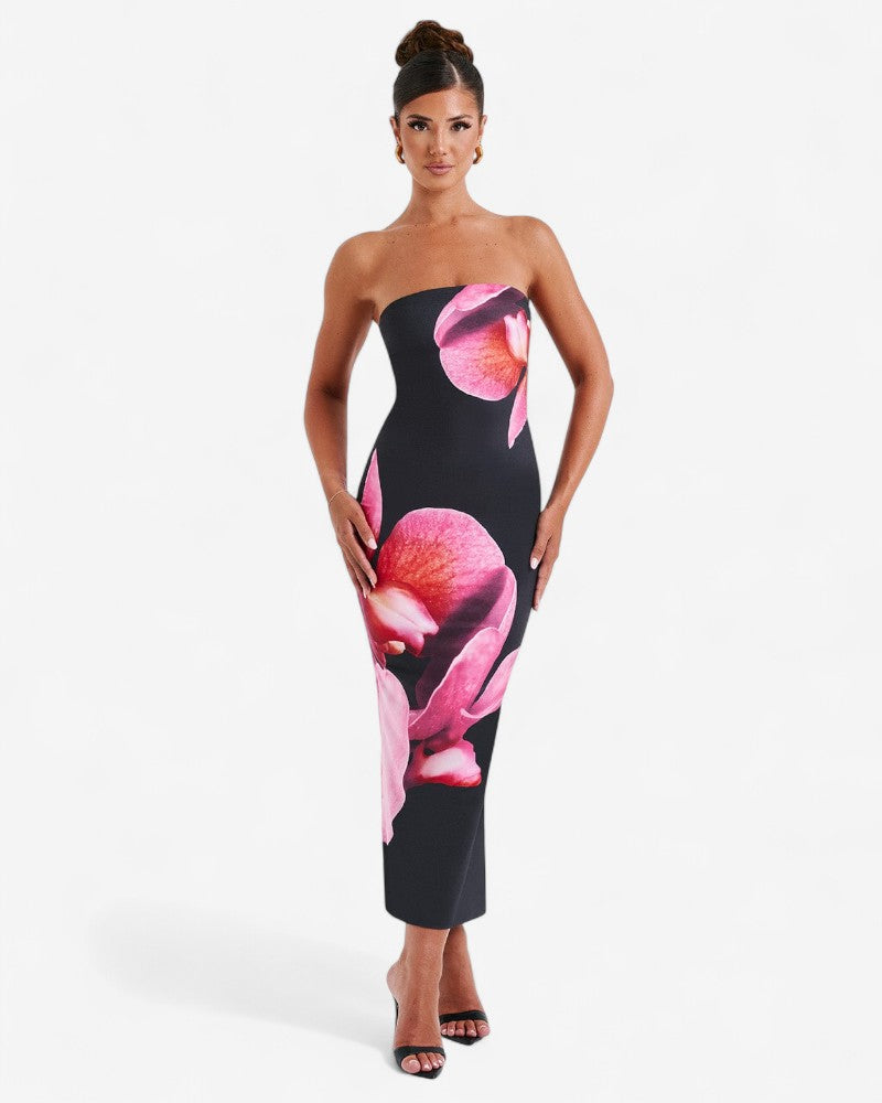 MIRALÈA | GRAPHIC FLORAL DRESS