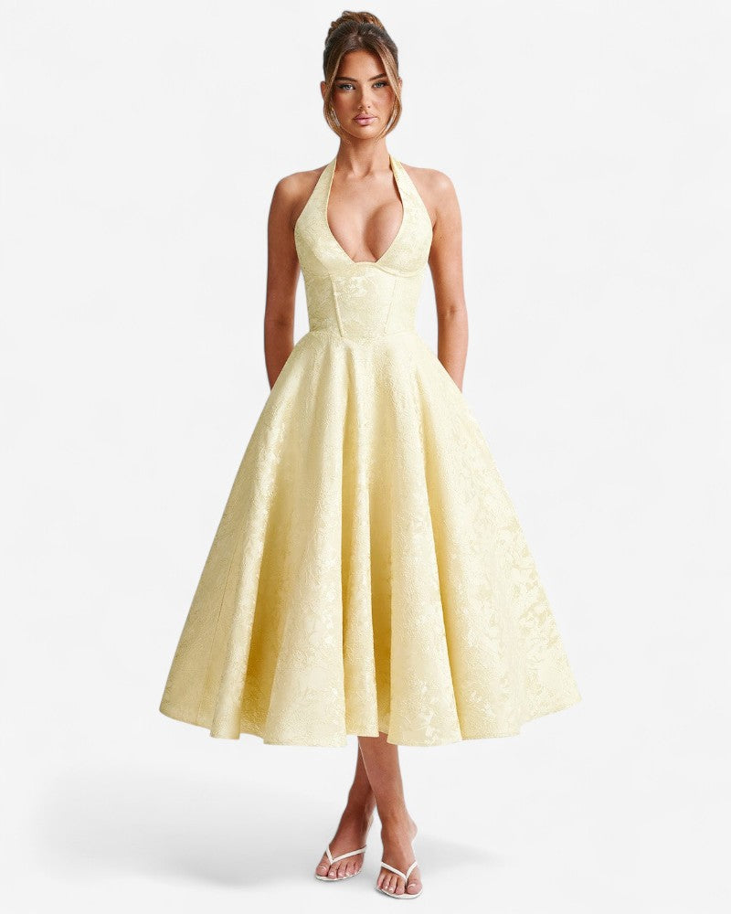 CASTELINA | HALTER CORSET DRESS