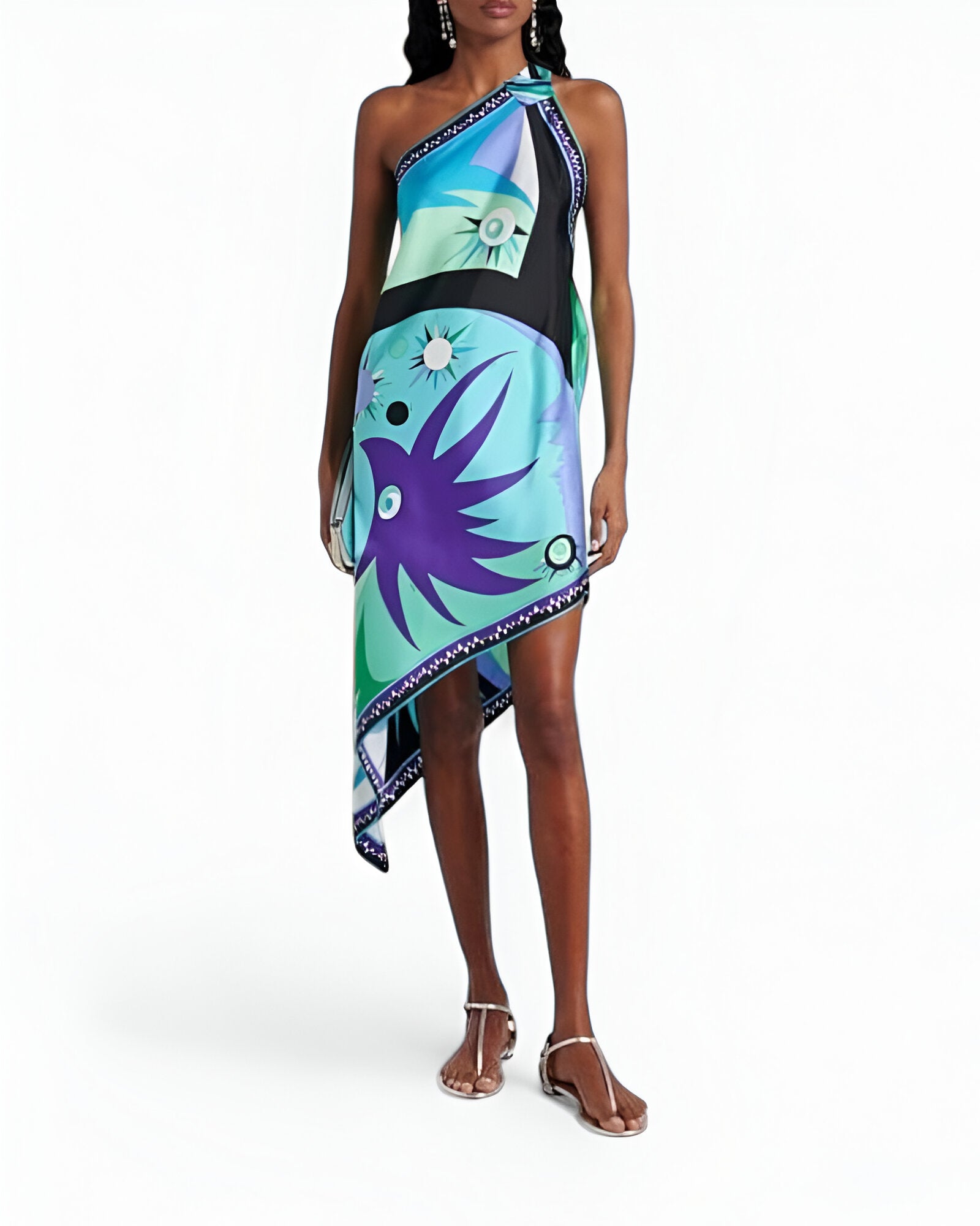ELVARA | SATIN ONE-SHOULDER DRESS