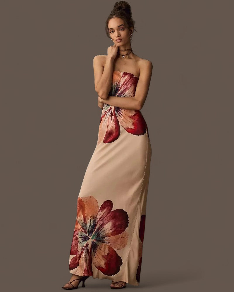 FLORIANA | STRAPLESS BLOOM DRESS